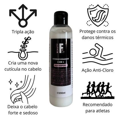 Kit AquaSport: Shampoo + Condicionador 3 em 1