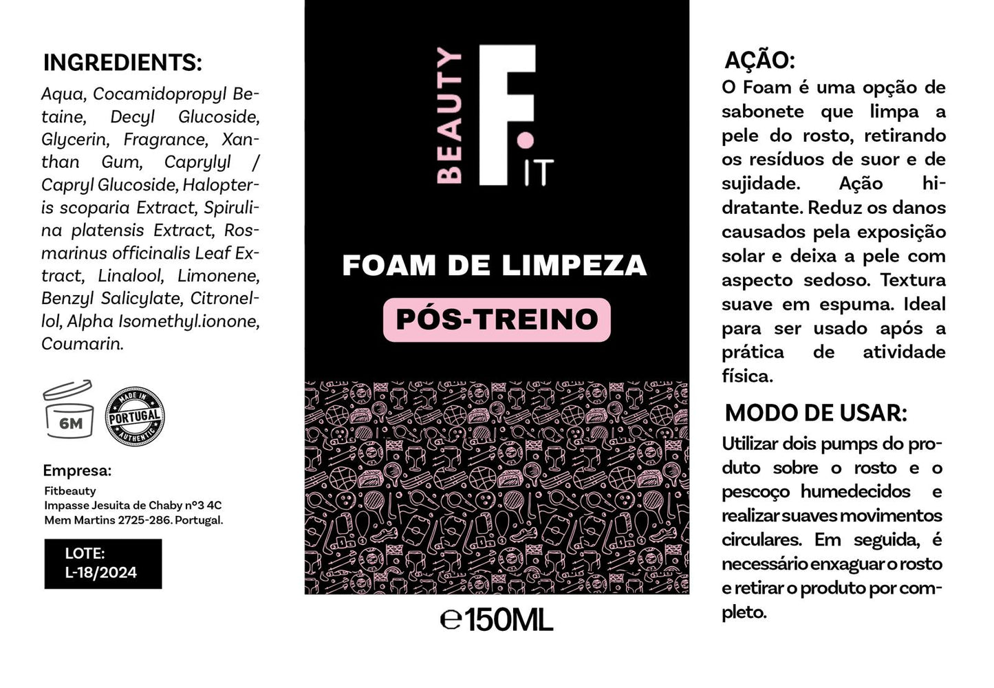 Foam de Limpeza Pós-Treino