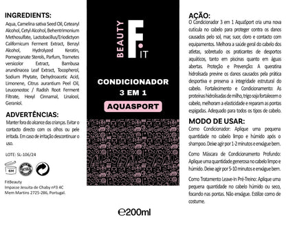 Kit AquaSport: Shampoo + Condicionador 3 em 1